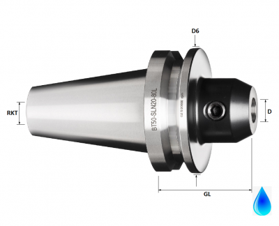 BT50 6.0mm End Mill/Weldon Holder, 63mm GL, Form AD (Standard Accuracy)