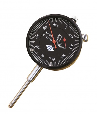 25mm Travel - 60mm White Face Plunger Clock