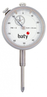 0 - 12mm Travel (0.002mm Resolution), Metric Dial Indicator (Plunger), 57mm Dia. Face  FM-8 Baty