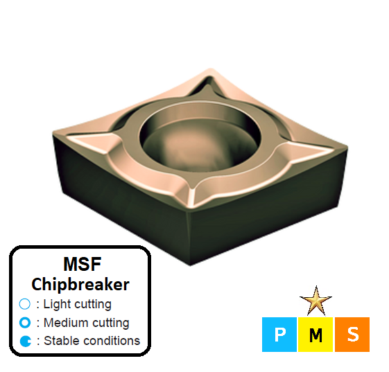 CCGT 09T301-MSF ET21P Carbide Finishing to Medium Cutting Inserts Edgetech