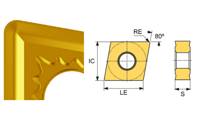 CNMG 120408-BC ET101C Carbide Semi-Roughing Inserts Edgetech