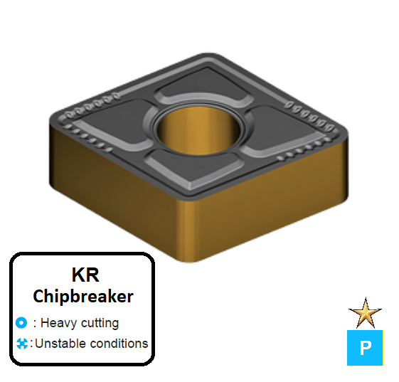 CNMG 160612-KR ET315C Carbide Roughing Inserts Edgetech