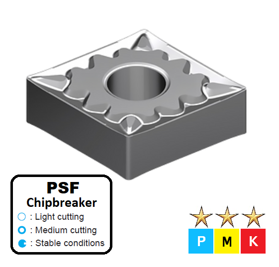 CNMG 120408-PSF CT10U Cermet Carbide Finishing to Medium Cutting Inserts Edgetech