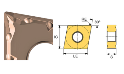 CNGG 120401-SF ET41P Carbide Finishing Inserts Edgetech