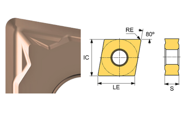 CNMG 120408-SM ET24P Carbide Medium Cutting Inserts Edgetech