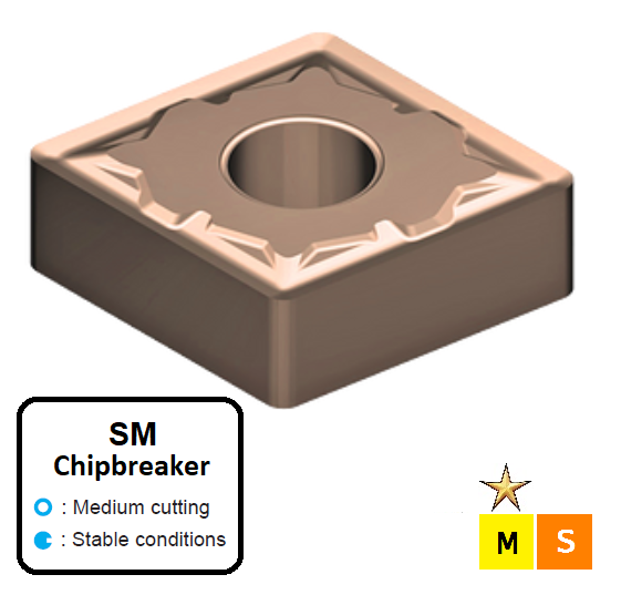 CNMG 120412-SM ET23P Carbide Medium Cutting Inserts Edgetech