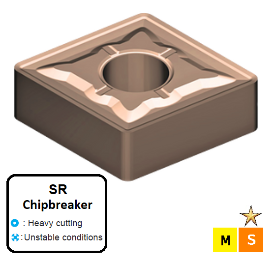 CNMG 120412-SR ET41P Carbide Roughing Inserts Edgetech