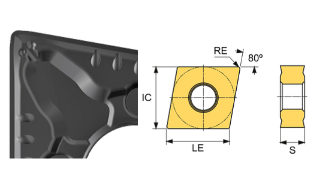 CNMG 120408-WM CT10U Cermet Carbide Finishing to Medium Wiper Inserts Edgetech