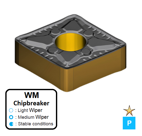 CNMG 120408-WM ET32C Carbide Finishing to Medium Wiper Inserts Edgetech