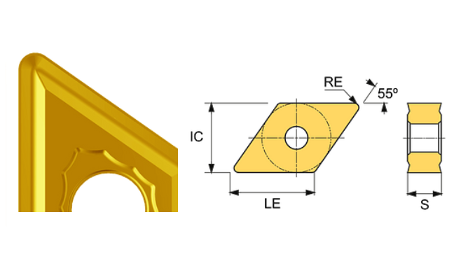 DNMG 150608-BC ET101C Carbide Semi-Roughing Inserts Edgetech