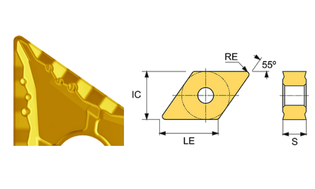 DNMG 110408-BL ET32C Carbide Light to Medium Cutting Inserts Edgetech