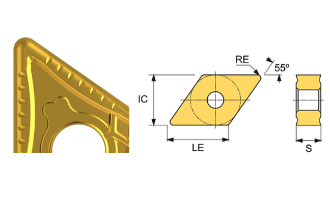 DNMG 150608-BR ET33C Carbide Roughing Inserts Edgetech