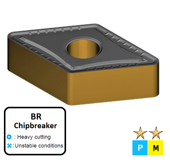 DNMG 150608-BR ET33C Carbide Roughing Inserts Edgetech