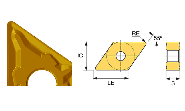 DNMG 150604-MG ET225C Carbide Medium & Unstable Cutting Inserts Edgetech