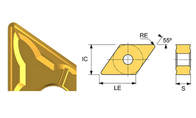 DNMG 150608-MR ET225C Carbide Roughing Inserts Edgetech