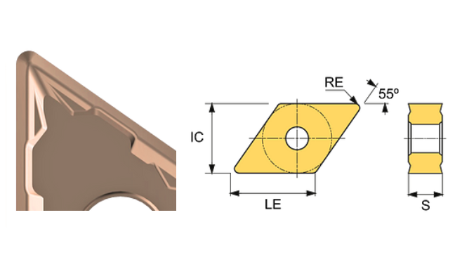 DNMG 150608-SM ET23P Carbide Medium Cutting Inserts Edgetech