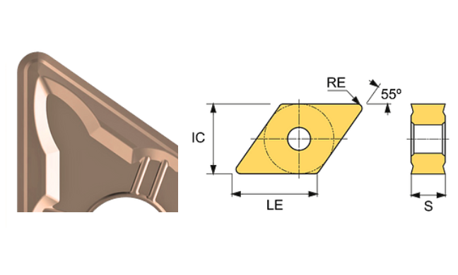 DNMG 150608-SR ET41P Carbide Roughing Inserts Edgetech