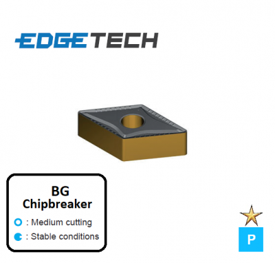 DNMG 150408-BG ET32C Carbide Medium Cutting Inserts Edgetech