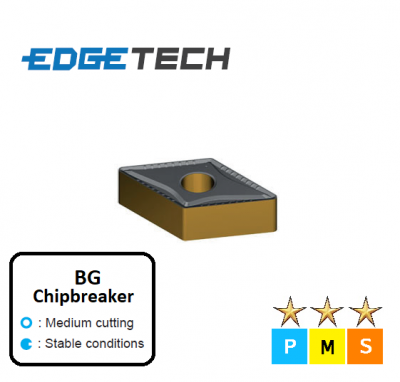 DNMG 150408-BG ET33C Carbide Medium Cutting Inserts Edgetech