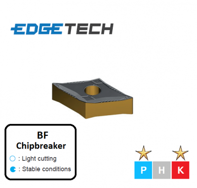 DNMG 150604-BF ET801 Carbide Finishing Inserts Edgetech