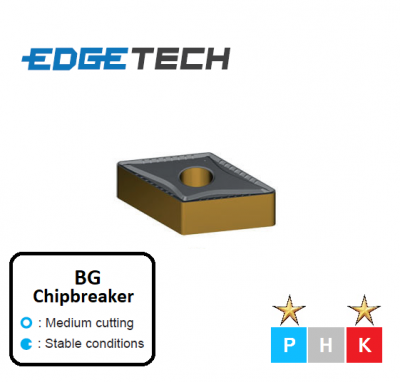 DNMG 150608-BG ET801 Carbide Medium Cutting Inserts Edgetech