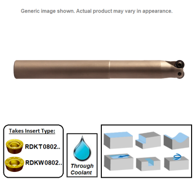 20mm 3 Flute (Medium) Indexable 0 Profile End Milling Cutter (Plain Shank) G90RKE (RD08)