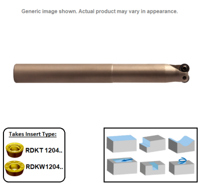 32mm 3 Flute (Medium) Indexable 0 Profile End Milling Cutter (Plain Shank) G90RKE (RD12)