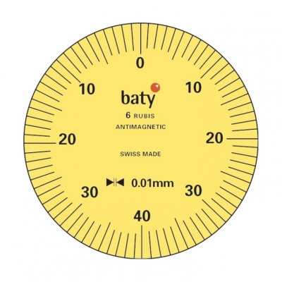 0 - 0.8mm Range (0.01mm Resolution), Metric, Dial Test Indicator (Lever), 27mm Dia. Face  HL-1 Baty