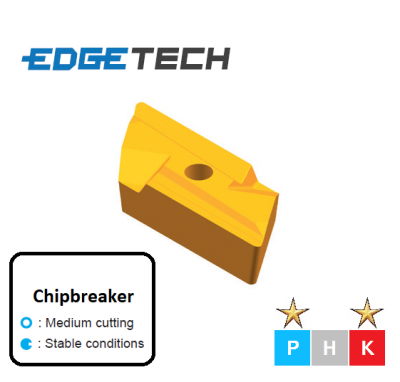 KNUX 160405-R ET801 Carbide Medium Cutting Inserts Edgetech