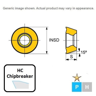 RDKT 1204MO-HC ET73P Carbide 0 Profile Milling Inserts G90RK-RD12