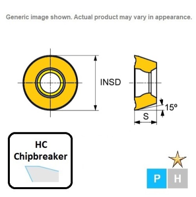 RDKT 1204MO-HC ET912 Carbide 0 Profile Milling Inserts G90RK-RD12