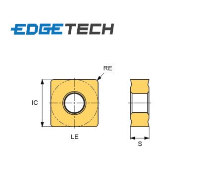 SNMG 120408-BC ET31C Carbide Medium Roughing Inserts Edgetech