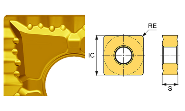 SNMG 120408-BL ET315C Carbide Light to Medium Cutting Inserts Edgetech