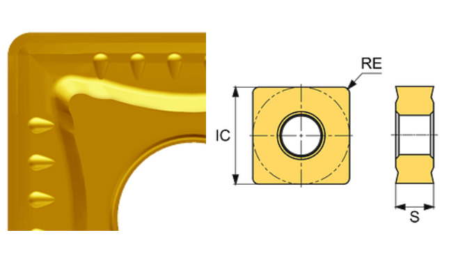 SNMG 120408-BR ET101C Carbide Roughing Inserts Edgetech