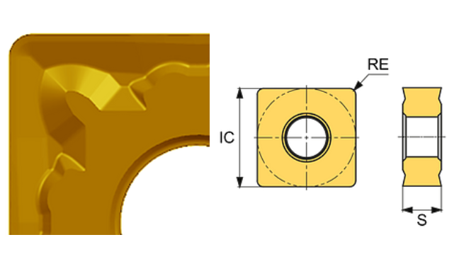 SNMG 120408-MG ET21P Carbide Medium & Unstable Cutting Inserts Edgetech