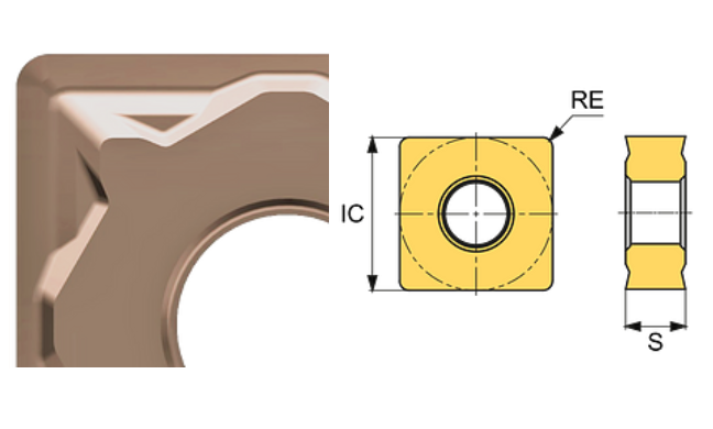 SNMG 120408-SM ET24P Carbide Medium Cutting Inserts Edgetech