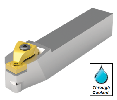 TCBNR 2525 M12-TC (75Deg) Double Clamp Toolholder - Through Coolant