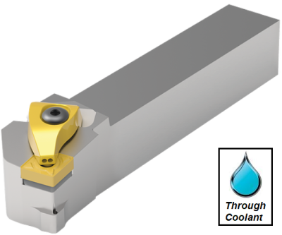 TCKNR 2525 M12-TC (75Deg) Double Clamp Toolholder - Through Coolant