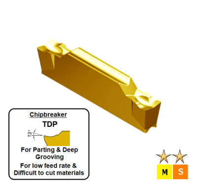 TDP2002 ET63P Carbide Grooving & Parting Inserts