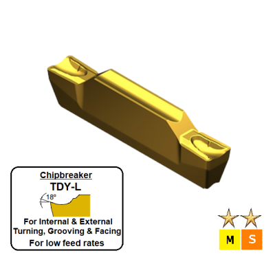 TDY2E-03L ET602G Carbide Grooving & Turning Inserts