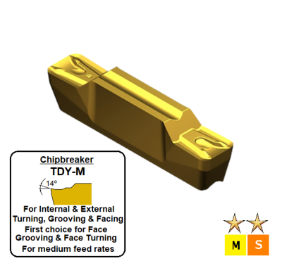 TDY3E-04M ET63P Carbide Grooving & Turning Inserts