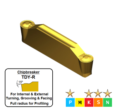 TDY-2E-1.0R ET602G Carbide Grooving & Turning Inserts