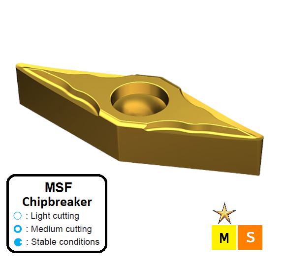 VBGT 110301-MSF ET24P Carbide Finishing to Medium Cutting Inserts Edgetech