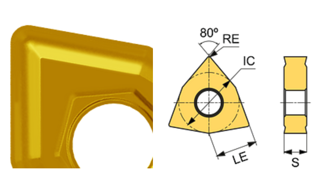 WNMG 060408-BC ET315C Carbide Semi-Roughing Inserts Edgetech