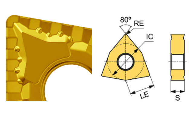 WNMG 080408-BL ET801 Carbide Light to Medium Cutting Inserts Edgetech