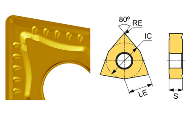 WNMG 060412-BR ET32C Carbide Roughing Inserts Edgetech