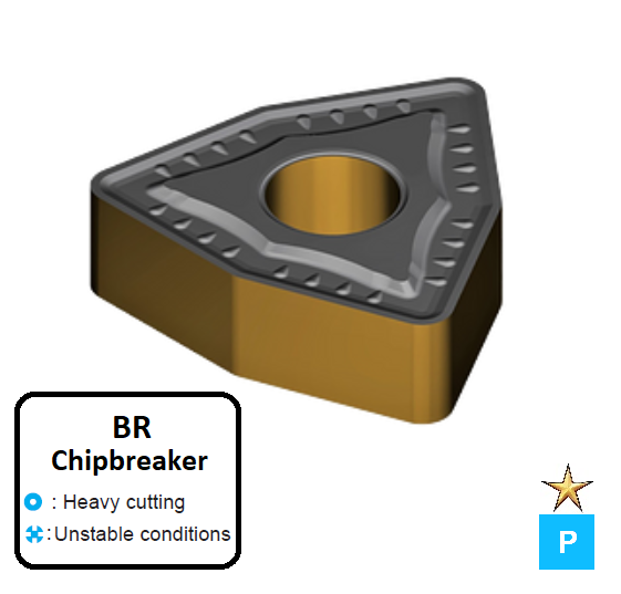 WNMG 060412-BR ET315C Carbide Roughing Inserts Edgetech