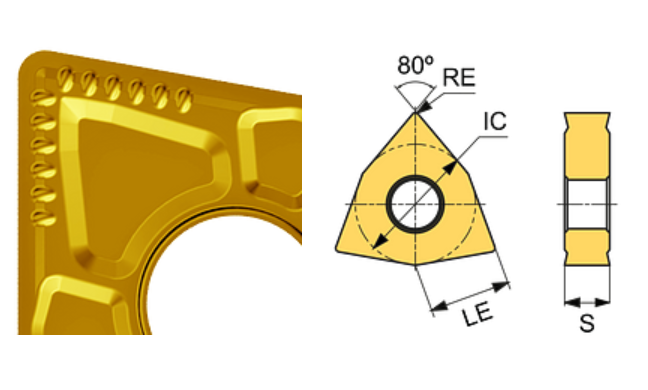 WNMG 080412-KR ET101C Carbide Roughing Inserts Edgetech