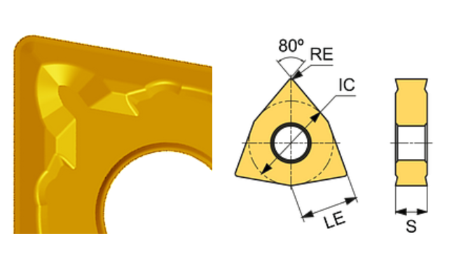 WNMG 080408-MG ET21P Carbide Medium & Unstable Cutting Inserts Edgetech