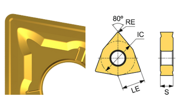 WNMG 060412-MR ET23P Carbide Roughing Inserts Edgetech